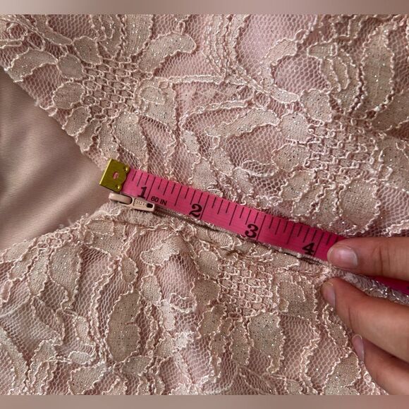 Windsor || Pink Laced Open Back Rhinestone Maxi Dress Halter Neck Top - Picture 13 of 13